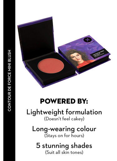 SUGAR Cosmetics Contour De Force Mini Blush - 02 Pink Pinnacle (Deep Rose)+Sugar Cosmetics Contour De Force Mini Highlighter - 02 Gold Glory (Golden Bronze), Multicolor, 8 g (Pack of 2)